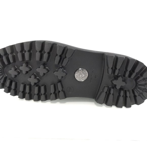 NIB$1450 BALMAIN RANGER EMBOSSED LOGO LEATHER COMBAT DUAL ZIPPERS BOOTS 43 10 - Picture 15 of 16